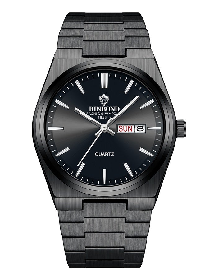 بينبوند ساعة رجالية فاخرة من أفضل الماركات، ساعات كوارتز أصلية للرجال، مقاومة للماء، مزودة بتقويم وعرض للأسبوع، مصنوعة من الفولاذ المقاوم للصدأ. - Image 4